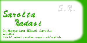 sarolta nadasi business card